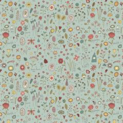Tossed Wild Flowers from the Market Garden fabric collection from Henry Glass Fabrics, in a light blue colourway.
