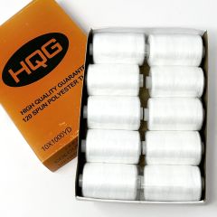 HQG | Polyester Thread: Bulk Pack | Optic White