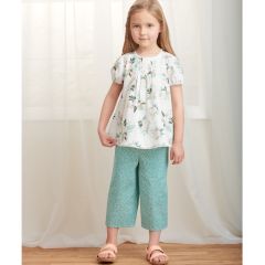 Simplicity Pattern | S9321 A | Children's Tucked Tops, Dresses, Shorts and Pants