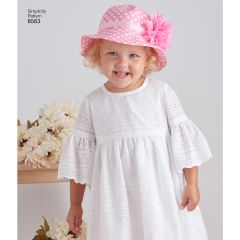 Simplicity Pattern | 8563 A | Toddler Dresses and Hat