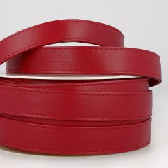 Stephanoise | 25mm Faux Leather Webbing | Red: 15m Reel
