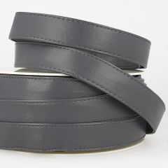 Stephanoise | 25mm Faux Leather Webbing | Dark Grey: 15m Reel