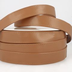 Stephanoise | 25mm Faux Leather Webbing | Beige: 15m Reel