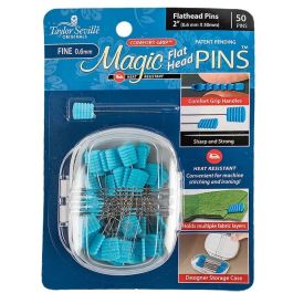 Taylor Seville Magic Pins Flat Head Fine Blue 50